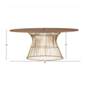 INK + IVY Mercer 68" Wide Bronze Oval Dining Table in scene