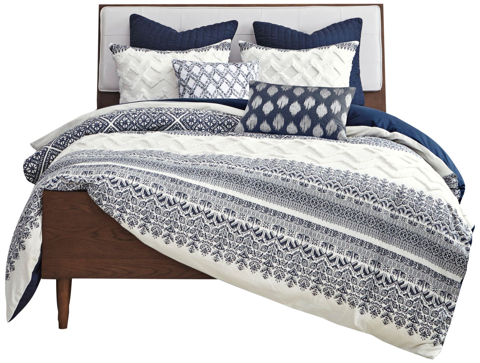 Thumbnail2 of INK + IVY Mila Navy King/Cal King 3-Piece Comforter Mini Set