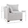 INK + IVY Molly Silver Gray Fabric Modular Corner Chair