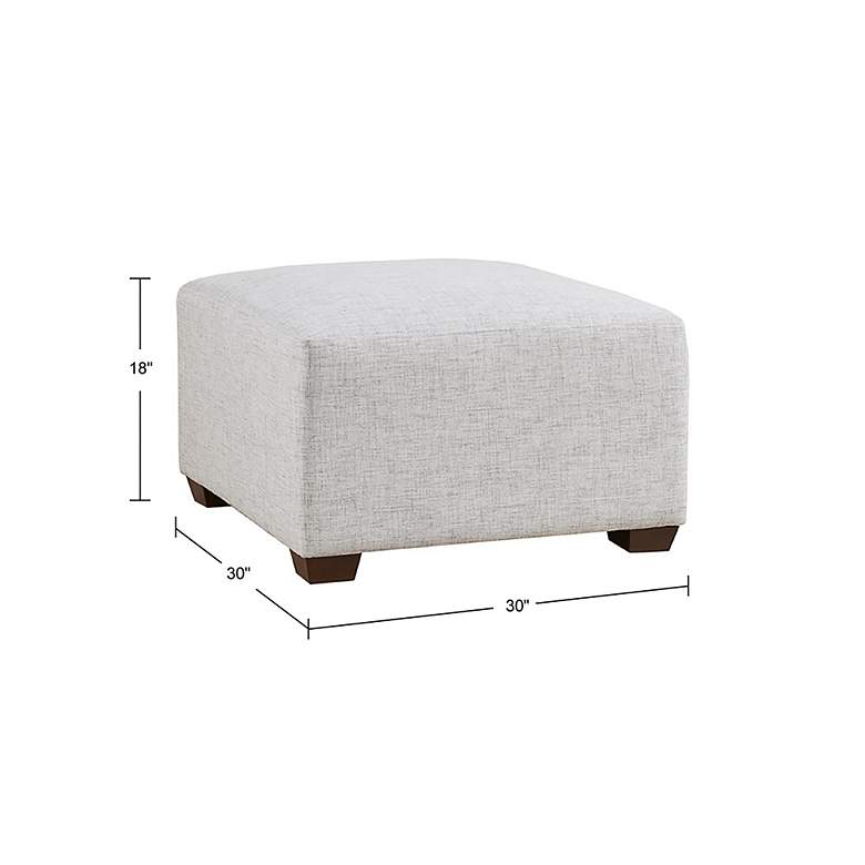 Image 5 INK + IVY Molly Silver Gray Fabric Modular Ottoman more views