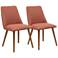 INK + IVY Nadia Orange Fabric Dining Chairs Set of 2