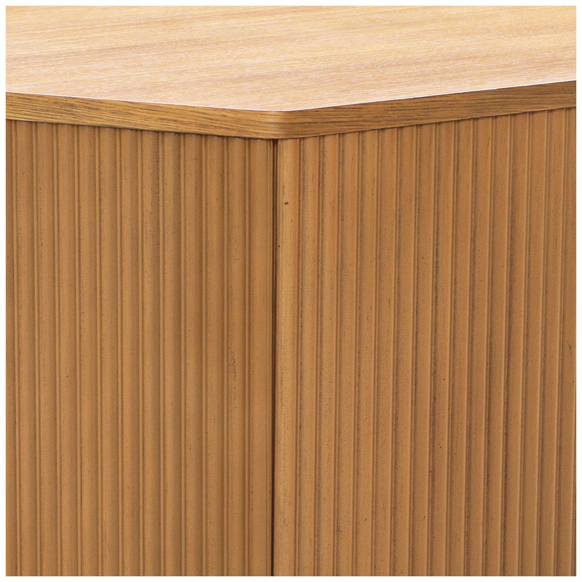 Image 6 INK+IVY Natural Honey Fluted Hexagon Coffee Table more views