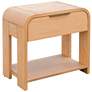 INK+IVY Natural Jameson Modern One Drawer Waterfall Nightstand