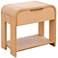 INK+IVY Natural Jameson Modern One Drawer Waterfall Nightstand