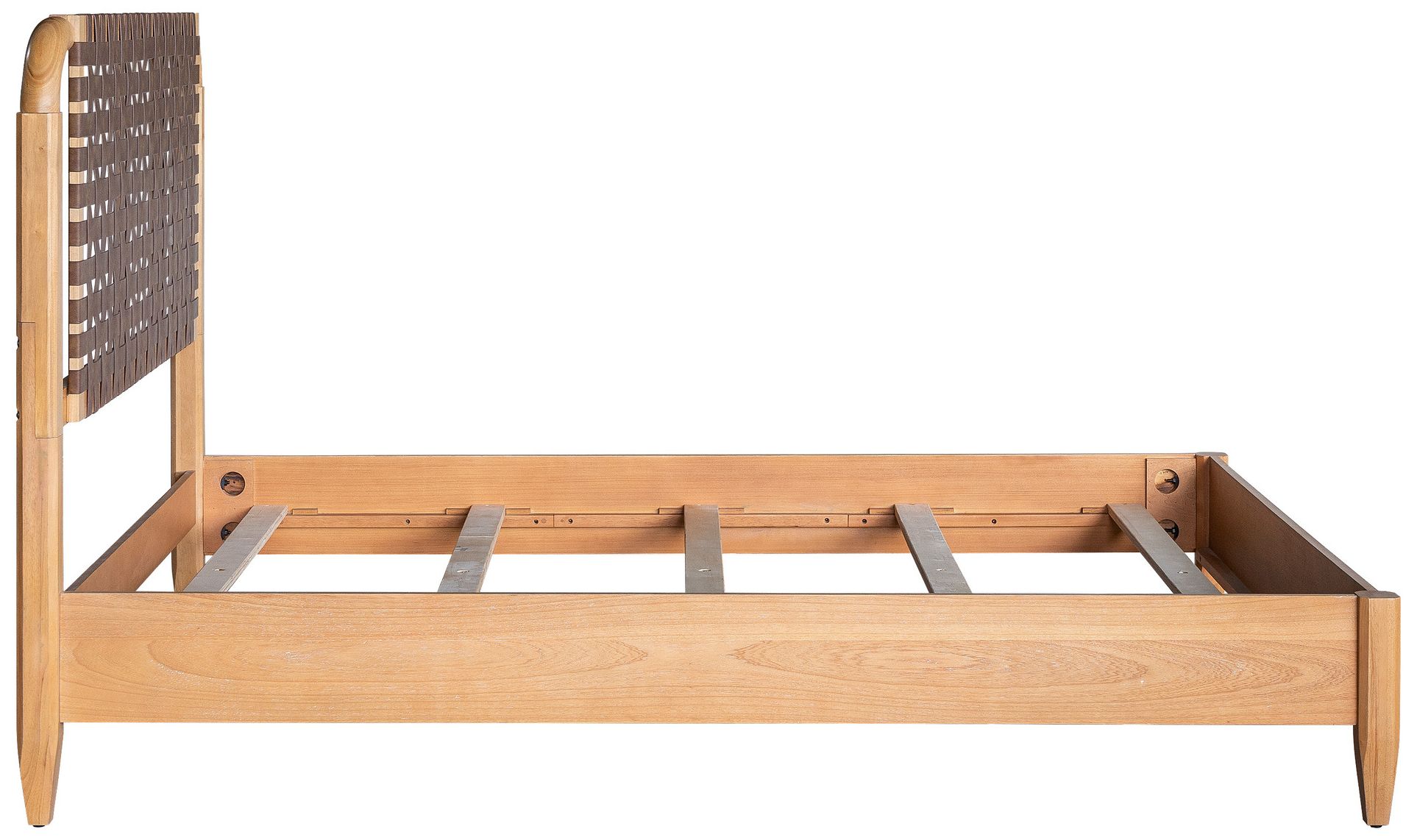 Image 4 INK+IVY Natural Jameson Woven Faux Leather Bed Queen more views