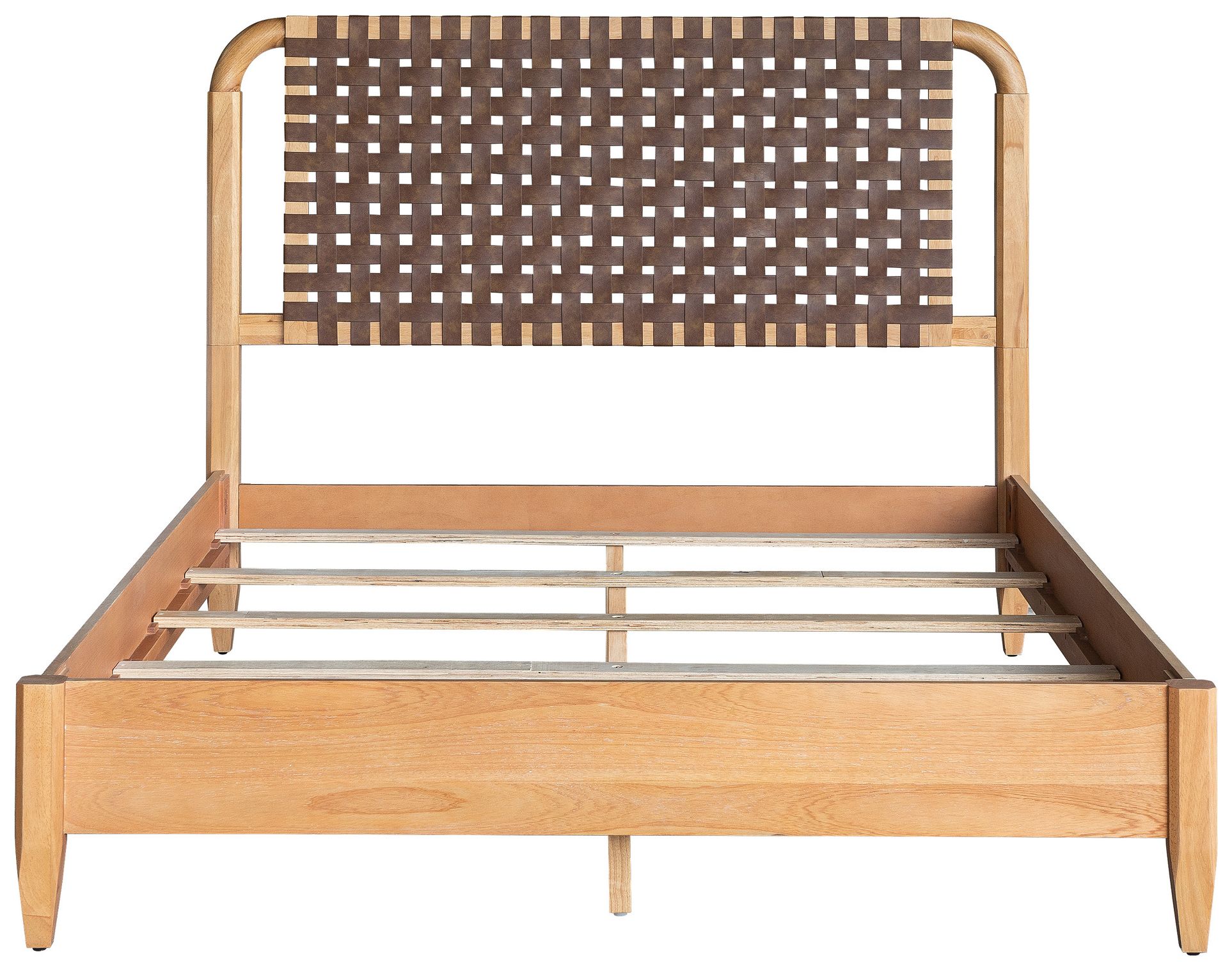 Image 6 INK+IVY Natural Jameson Woven Faux Leather Bed Queen more views