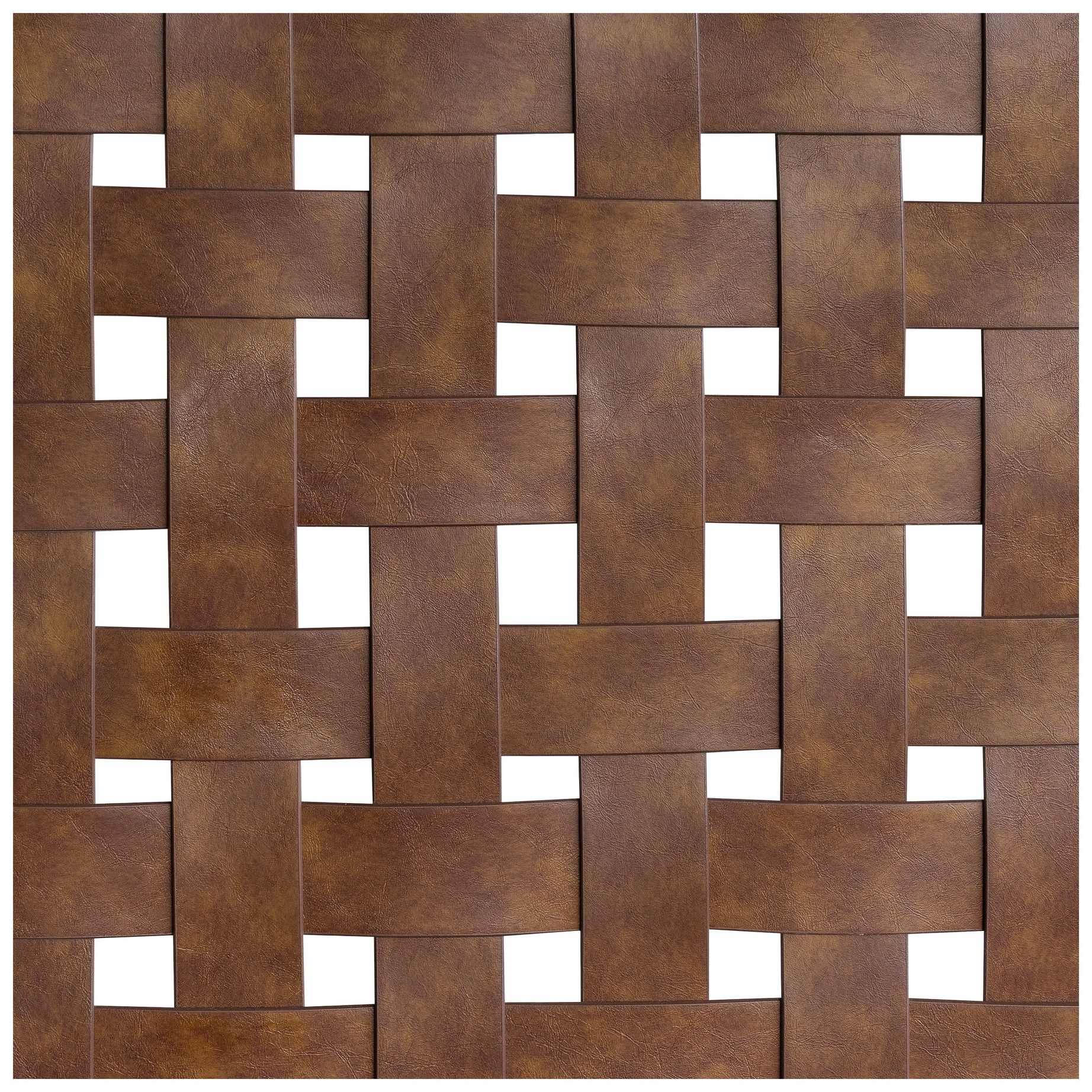 INK+IVY Natural Jameson Woven Faux Leather Bed Queen