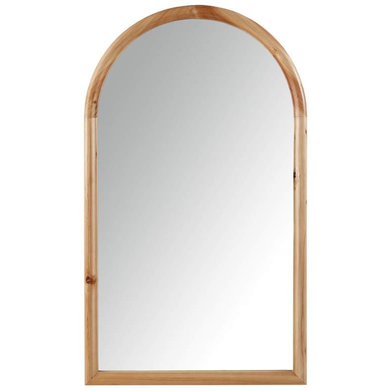 Image 1 INK+IVY Natural Remi Arched Wood Wall Mirror