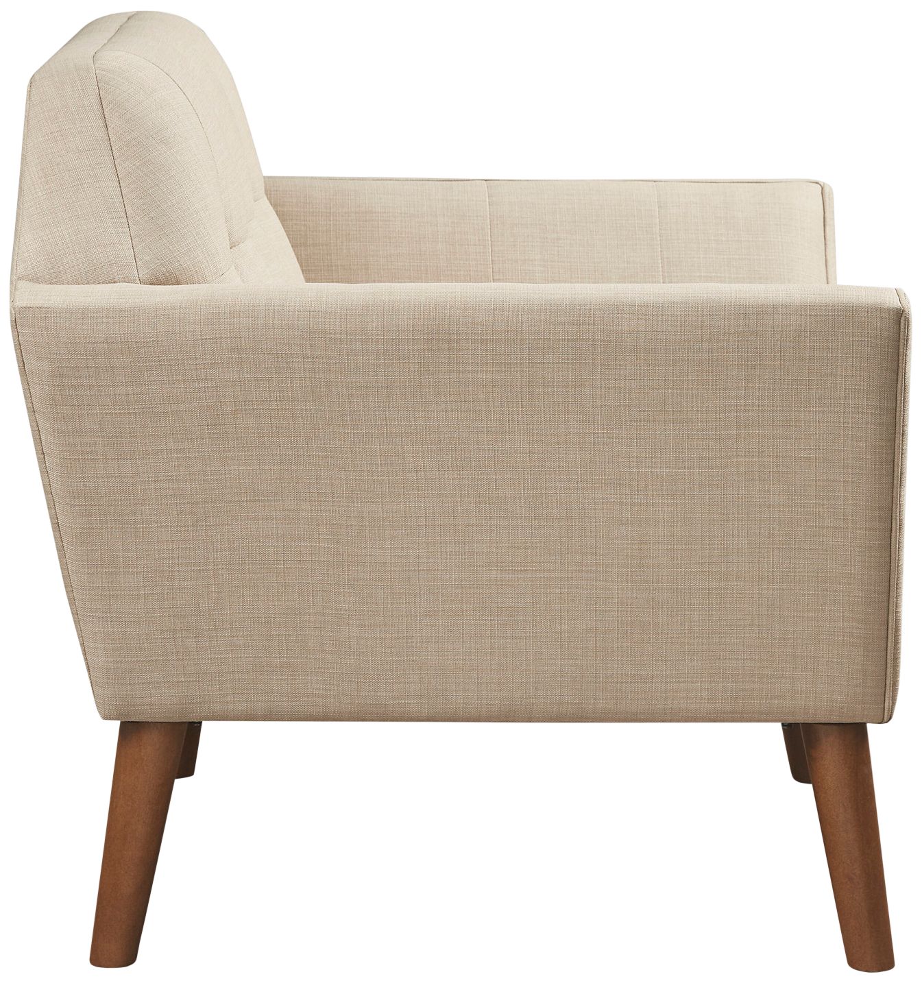 INK+IVY Newport Beige Fabric Tufted Lounge Chair