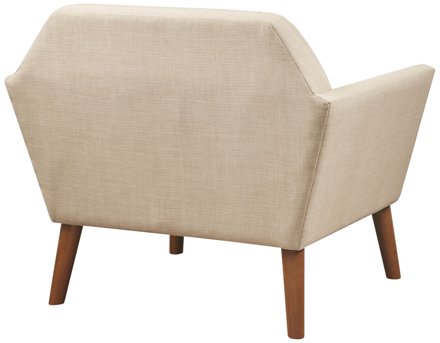 INK+IVY Newport Beige Fabric Tufted Lounge Chair