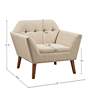 INK+IVY Newport Beige Fabric Tufted Lounge Chair