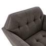 INK + IVY Newport Charcoal Tufted Fabric Lounge Chair