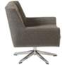 INK + IVY Nina Grey Fabric Tufted Swivel Lounge Chair
