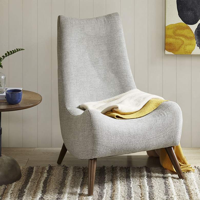 Image 1 INK + IVY Noe Gray Fabric Modern Accent Lounge Chair