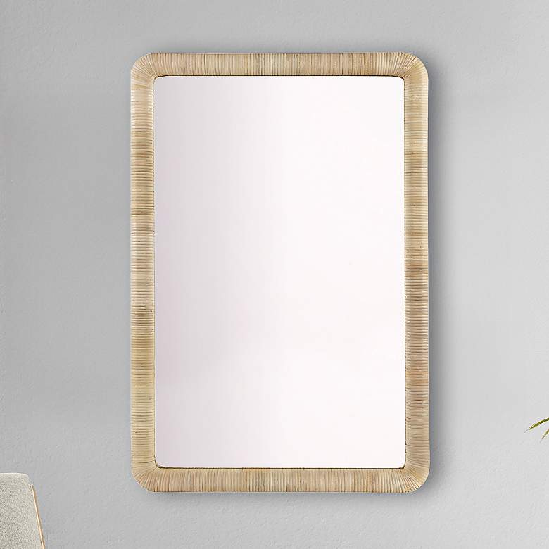 Image 1 INK + IVY Nova Natural Rattan 26" x 39" Wall Mirror