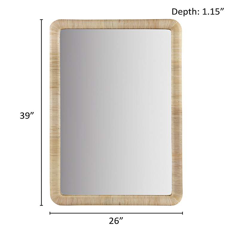 Image 7 INK + IVY Nova Natural Rattan 26" x 39" Wall Mirror more views