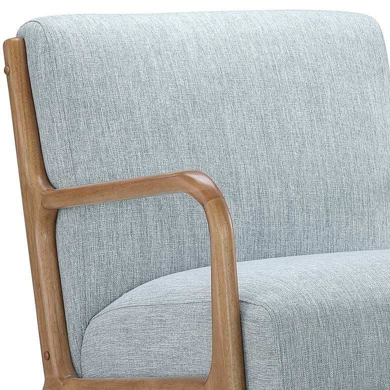 Image 3 INK + IVY Novak Light Blue Fabric Mid-Century Modern Lounge Chair more views