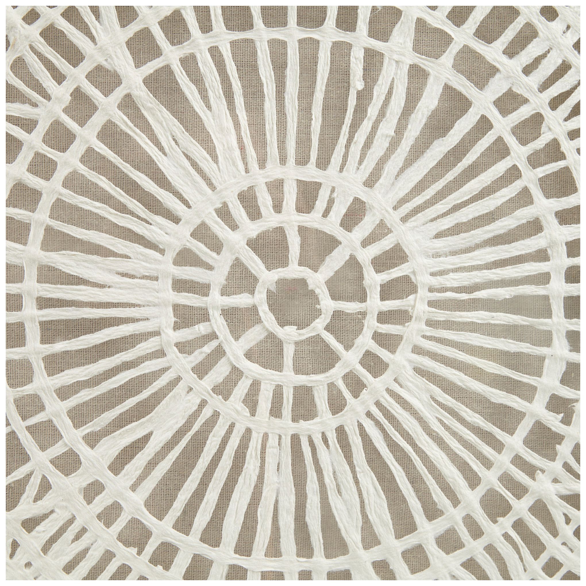 Image 5 INK+IVY Off-White Henna Framed Medallion Rice Paper Shadow Box Wall Decor more views