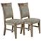 INK + IVY Oliver Soft Gray Fabric Dining Side Chairs Set of 2