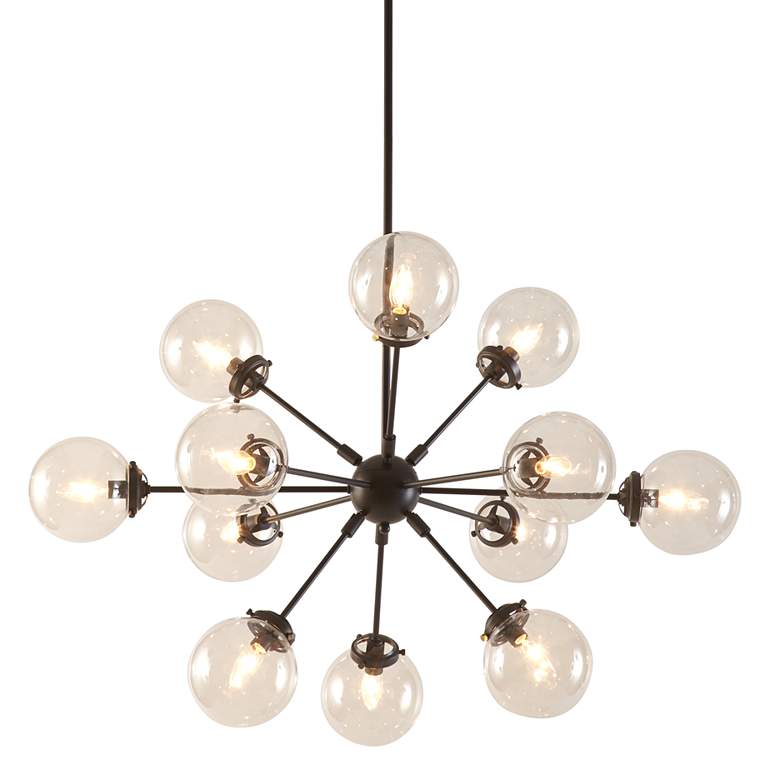 Image 2 INK + IVY Paige 39 1/2 inch Wide Antique Bronze 12-Light Chandelier