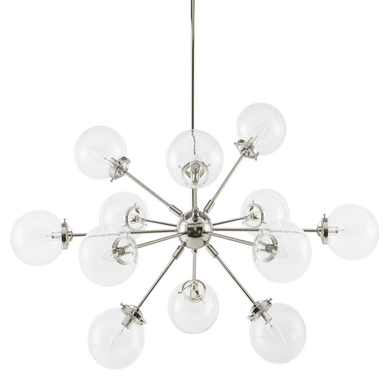 Image 2 INK + IVY Paige 39 1/2" Wide Silver 12-Light Chandelier