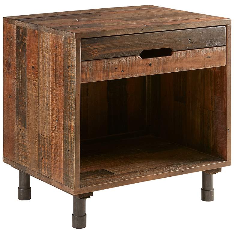 Image 2 INK + IVY Renu 24" Wide Light Brown Wood 1-Drawer Nightstand