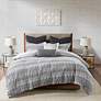 Thumbnail3 of INK + IVY Rhea Gray Full/Queen 3-Piece Comforter Mini Set more views