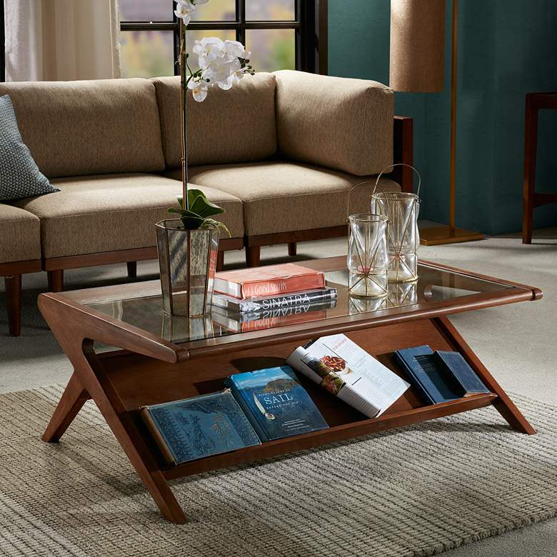 Image 1 INK+IVY Rocket 44 1/4" Wide Pecan Wood Coffee Table