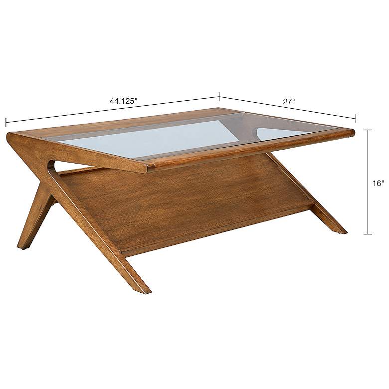 Image 3 INK+IVY Rocket 44 1/4 inch Wide Pecan Wood Coffee Table more views