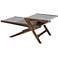 INK + IVY Rocket Brushed Silver and Pecan Wood Coffee Table