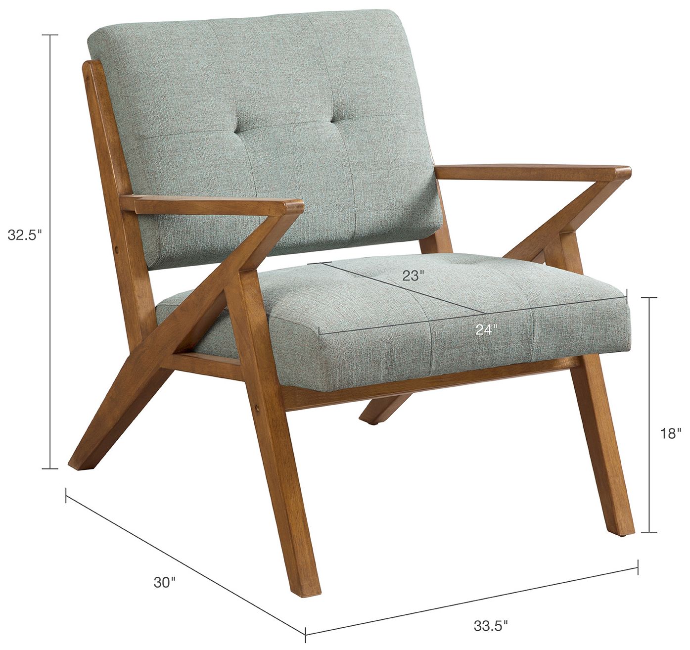 Image 4 INK+IVY Seafoam Rocket Lounge Chair more views