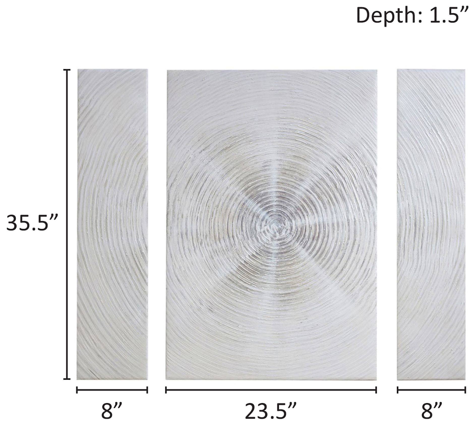 Image 7 INK+IVY Silver Silver Sand Abstract 3-piece Canvas Wall Art Set more views