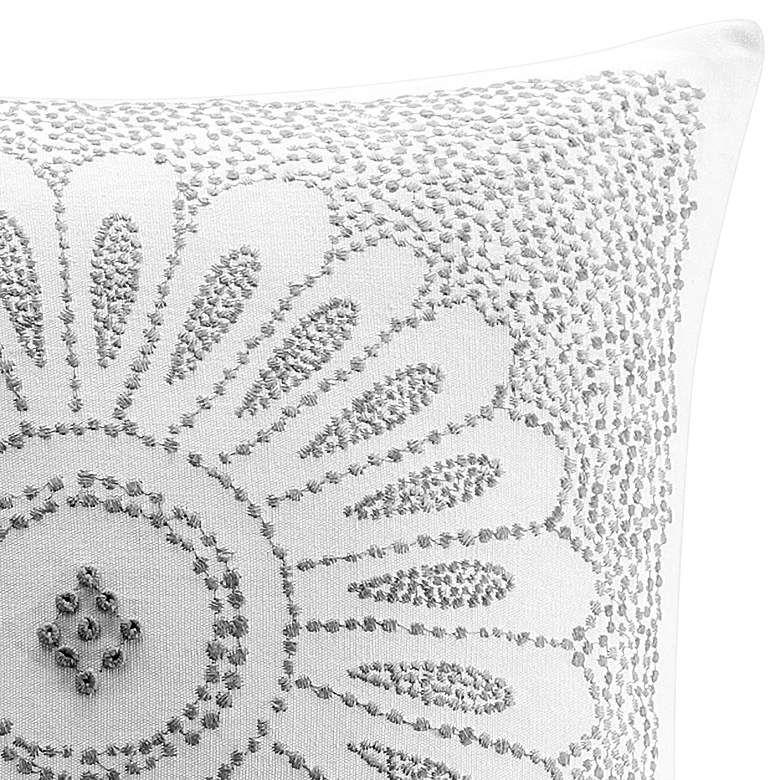 Image 2 INK + IVY Sofia Cotton Embroidered 20" Square Throw Pillow more views