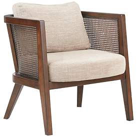 Image2 of INK + IVY Sonia Walnut Cane Accent Chair