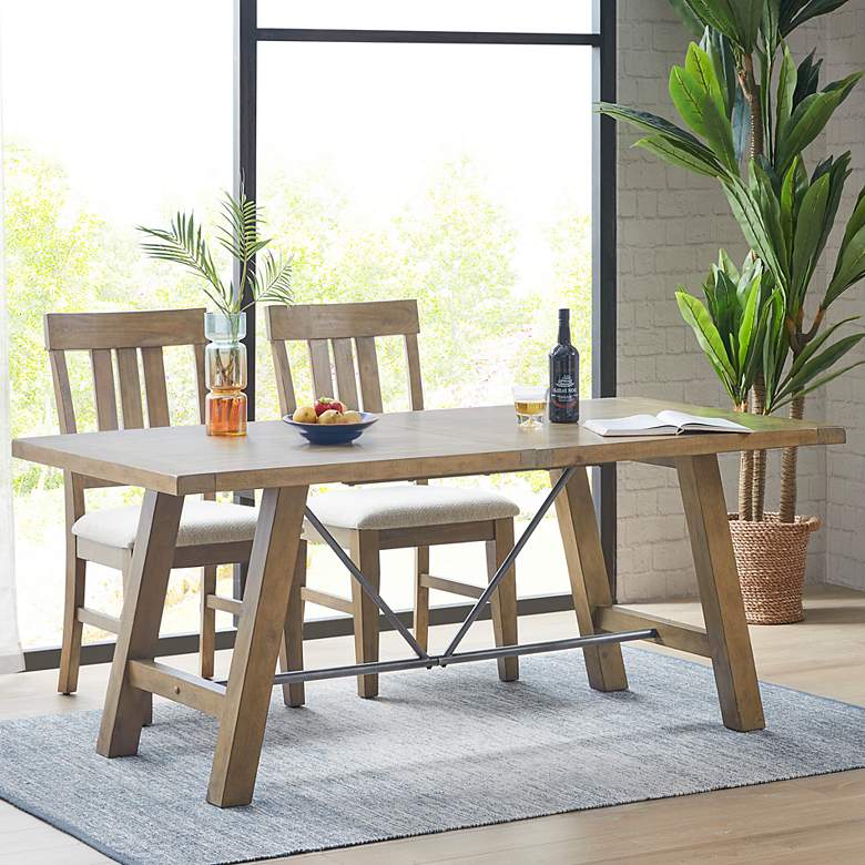 Image 1 INK + IVY Sonoma 72 inch Wide Reclaimed Gray Smooth Dining Table