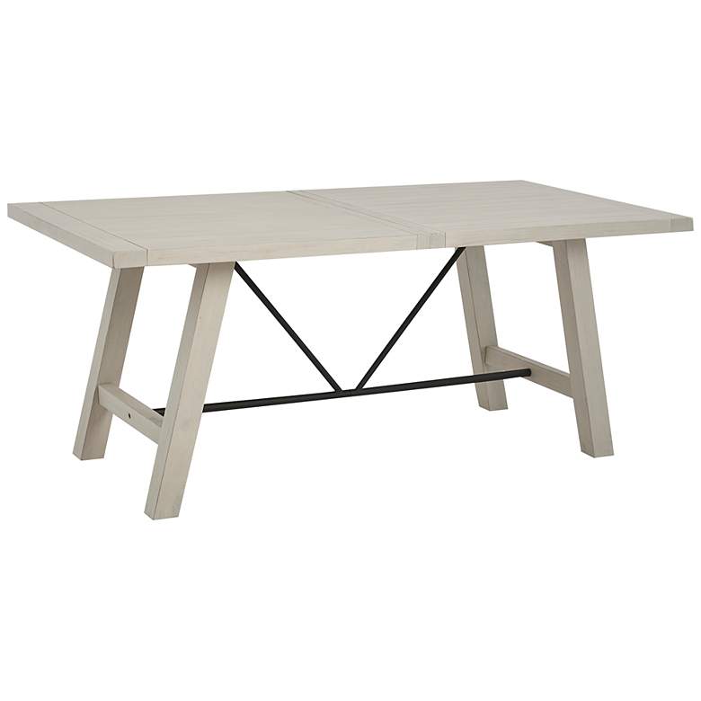 Image 2 INK + IVY Sonoma 72 inch Wide Reclaimed White Wash Dining Table