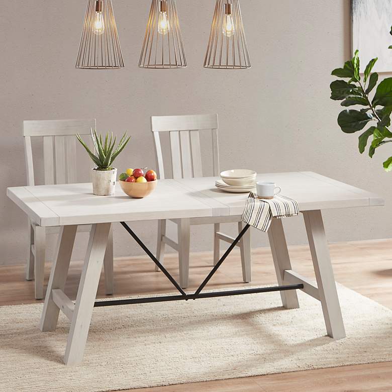 Image 1 INK + IVY Sonoma 72 inch Wide Reclaimed White Wash Dining Table
