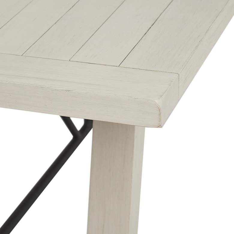 Image 3 INK + IVY Sonoma 72 inch Wide Reclaimed White Wash Dining Table more views