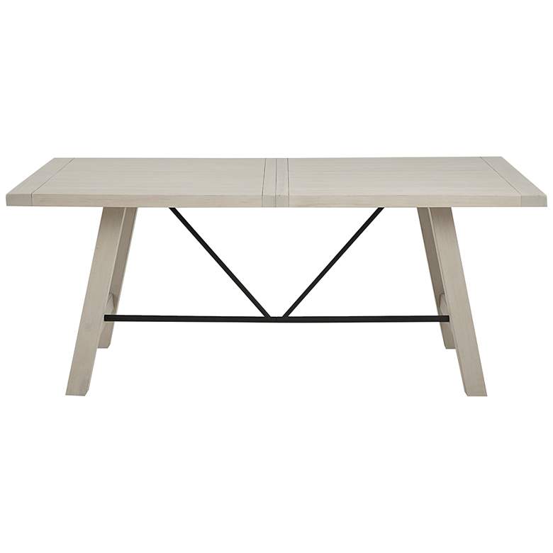 Image 5 INK + IVY Sonoma 72 inch Wide Reclaimed White Wash Dining Table more views