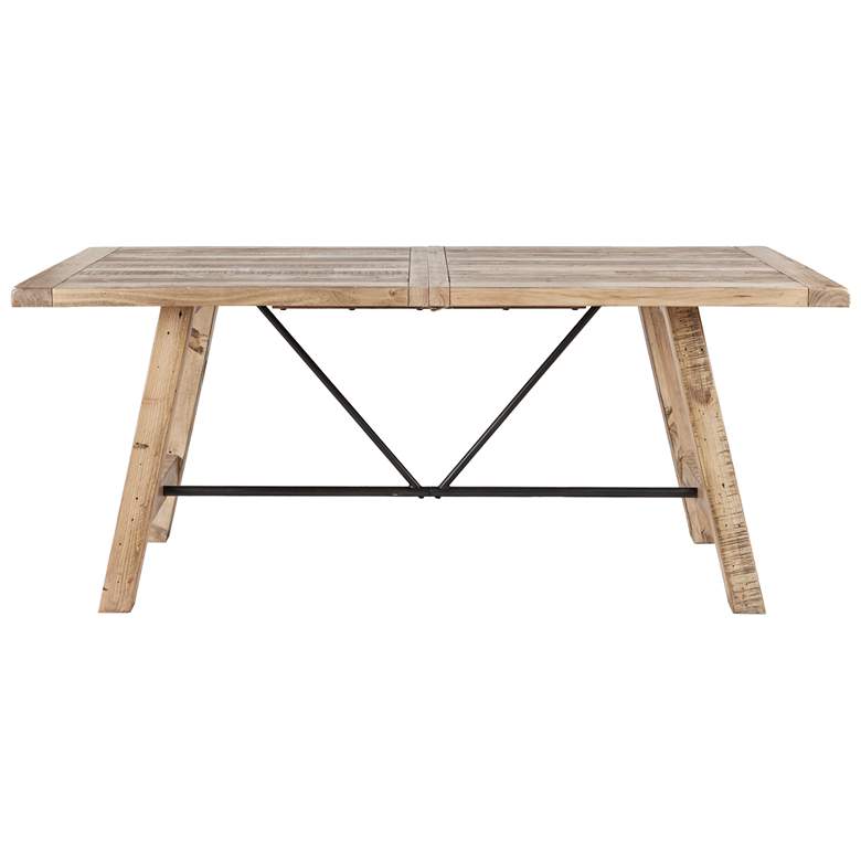 Image 7 INK + IVY Sonoma 72"W Weathered Natural Wood Dining Table more views