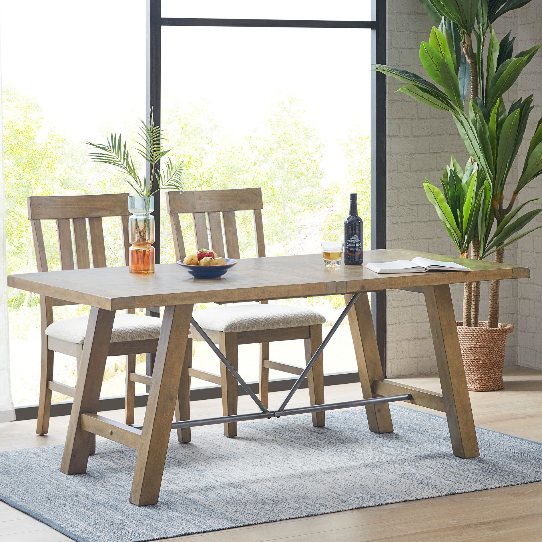 ink and ivy trestle dining table