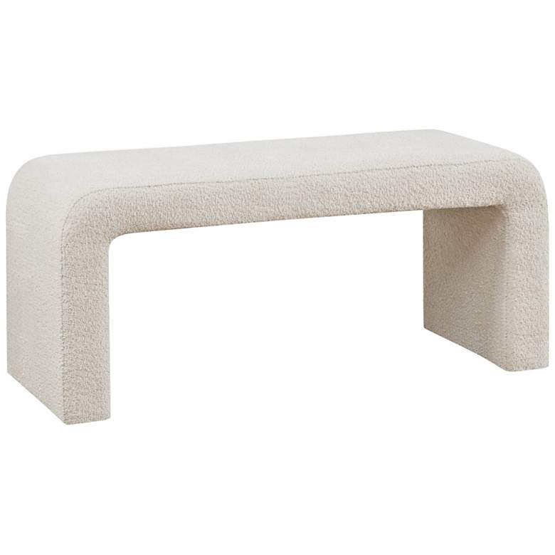 Image 2 INK+IVY Steve 42" Wide Cream Boucle Waterfall Accent Bench