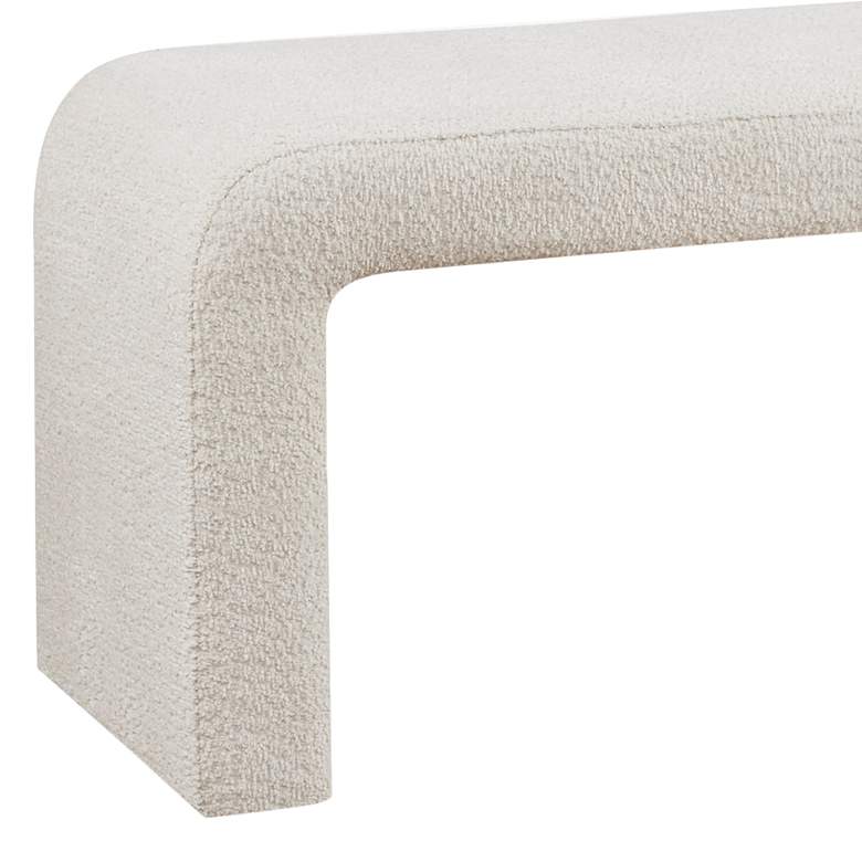 Image 3 INK+IVY Steve 42" Wide Cream Boucle Waterfall Accent Bench more views