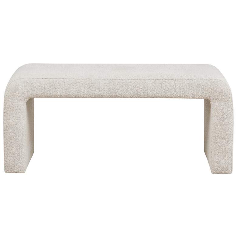 Image 6 INK+IVY Steve 42" Wide Cream Boucle Waterfall Accent Bench more views
