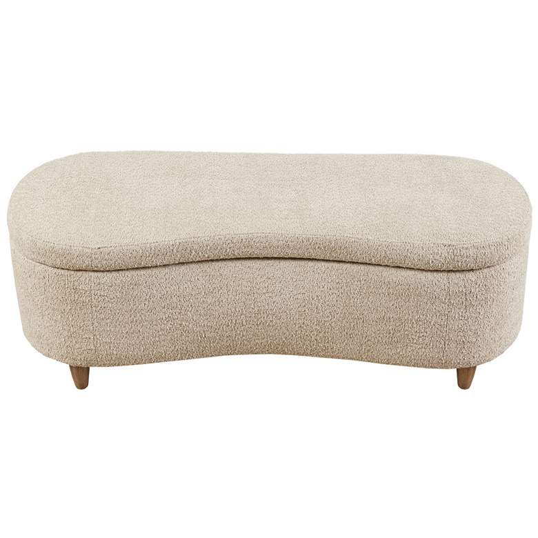 Image 1 INK+IVY Taupe Bailey Boucle Flip Top Storage Bench