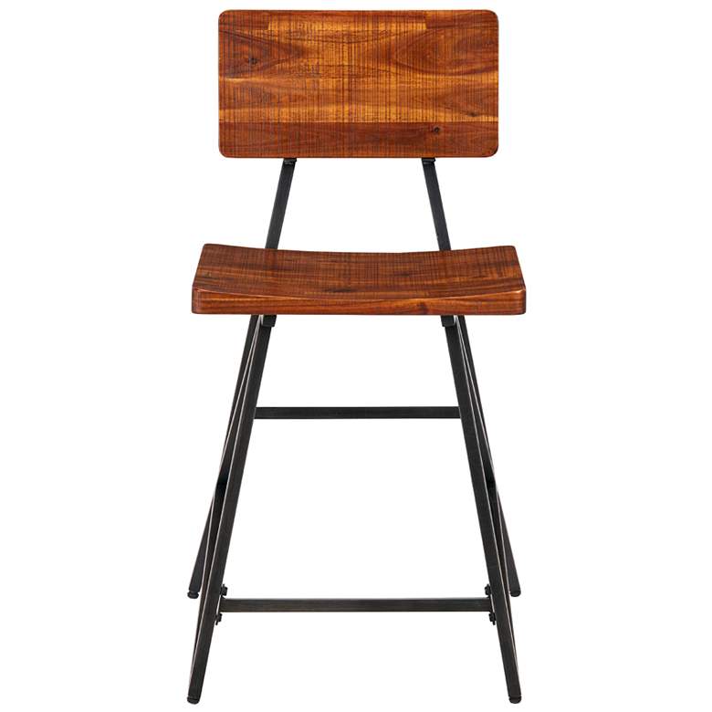 Image 4 INK+IVY Trestle 19" Reclaimed Wood and Metal Industrial Counter Stool more views