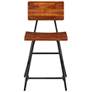 INK+IVY Trestle 19" Reclaimed Wood and Metal Industrial Counter Stool