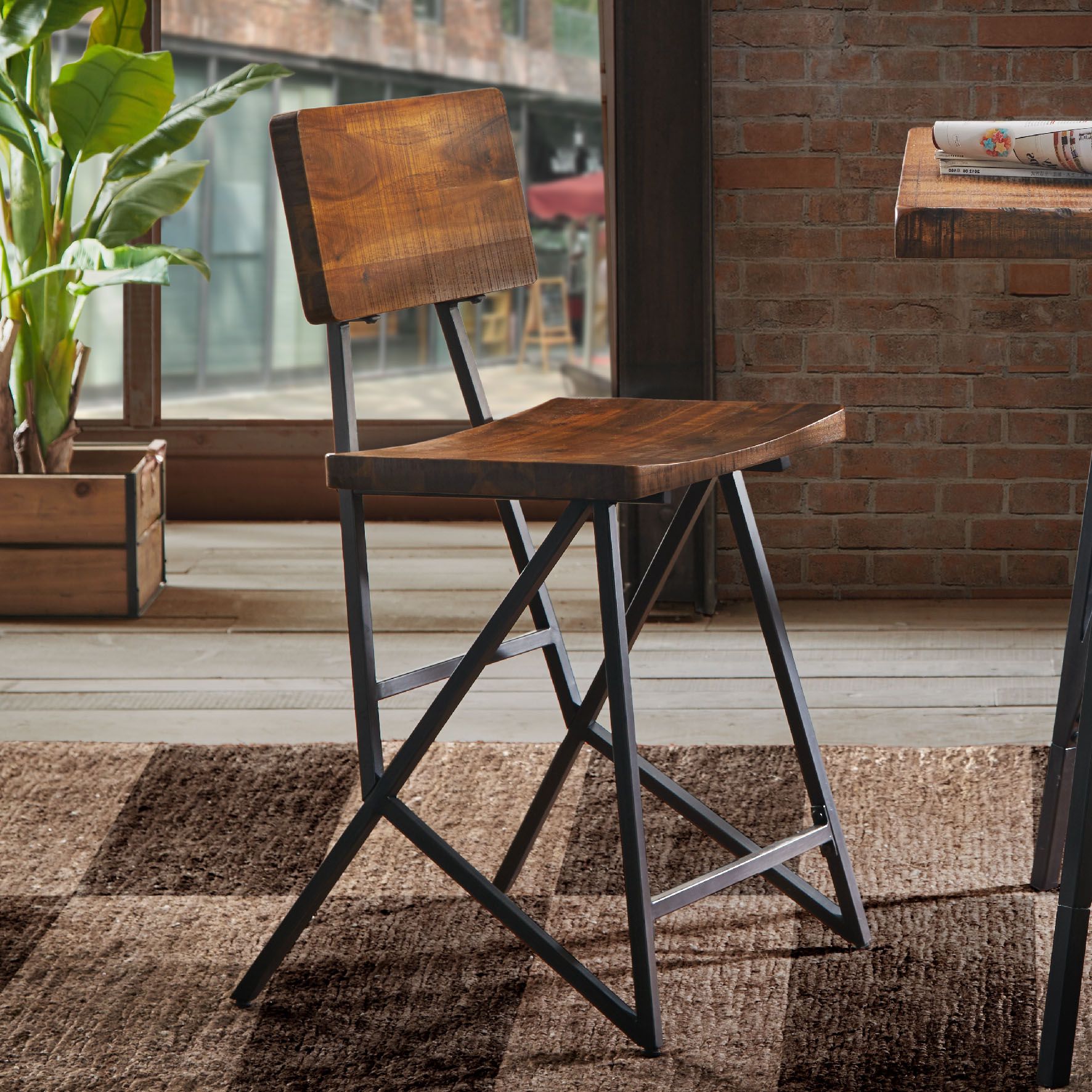 gunmetal counter stool