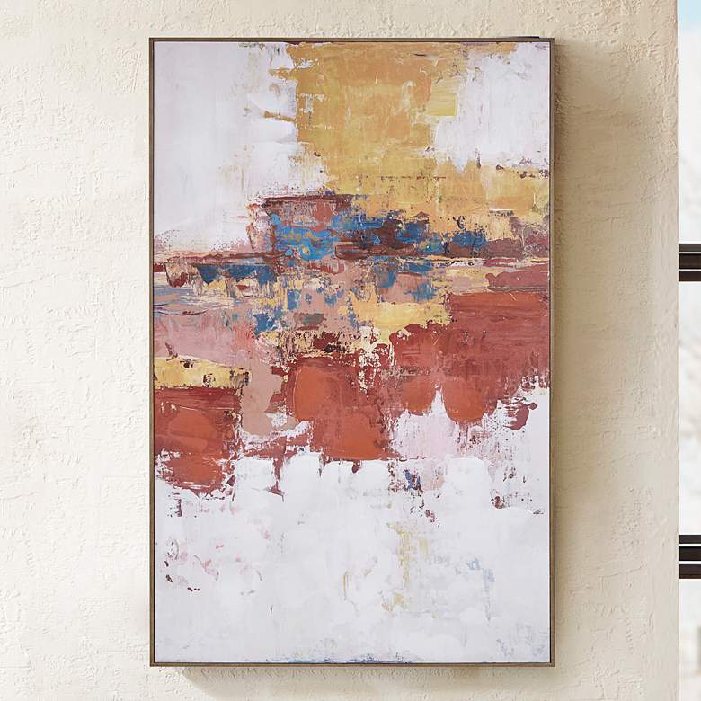Image 1 INK + IVY Tribeca 44 3/4" High Rust Framed Canvas Wall Art