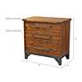 INK + IVY Vera 36" Wide Amber Graphite Wood 3-Drawer Dresser
